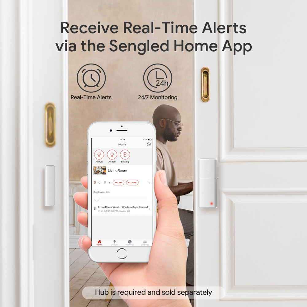 Real-Time Alerts: Receive real-time alerts and trigger other devices based on the status of the Sengled Door & Window Sensor G2. Stay informed and enhance security with instant notifications.