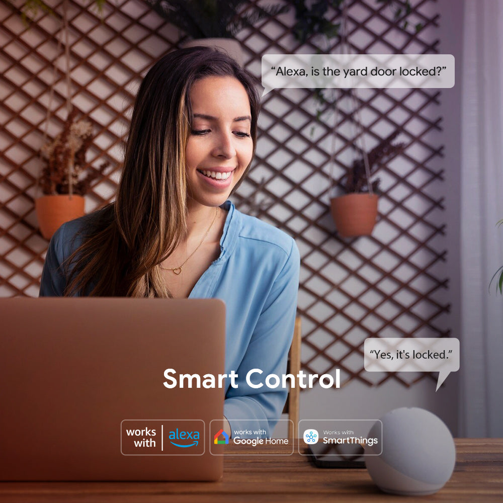 Voice Control: Use voice commands with Alexa, Google Assistant, and SmartThings to detect whether doors and windows are closed with the Sengled Door & Window Sensor G2, providing hands-free convenience.