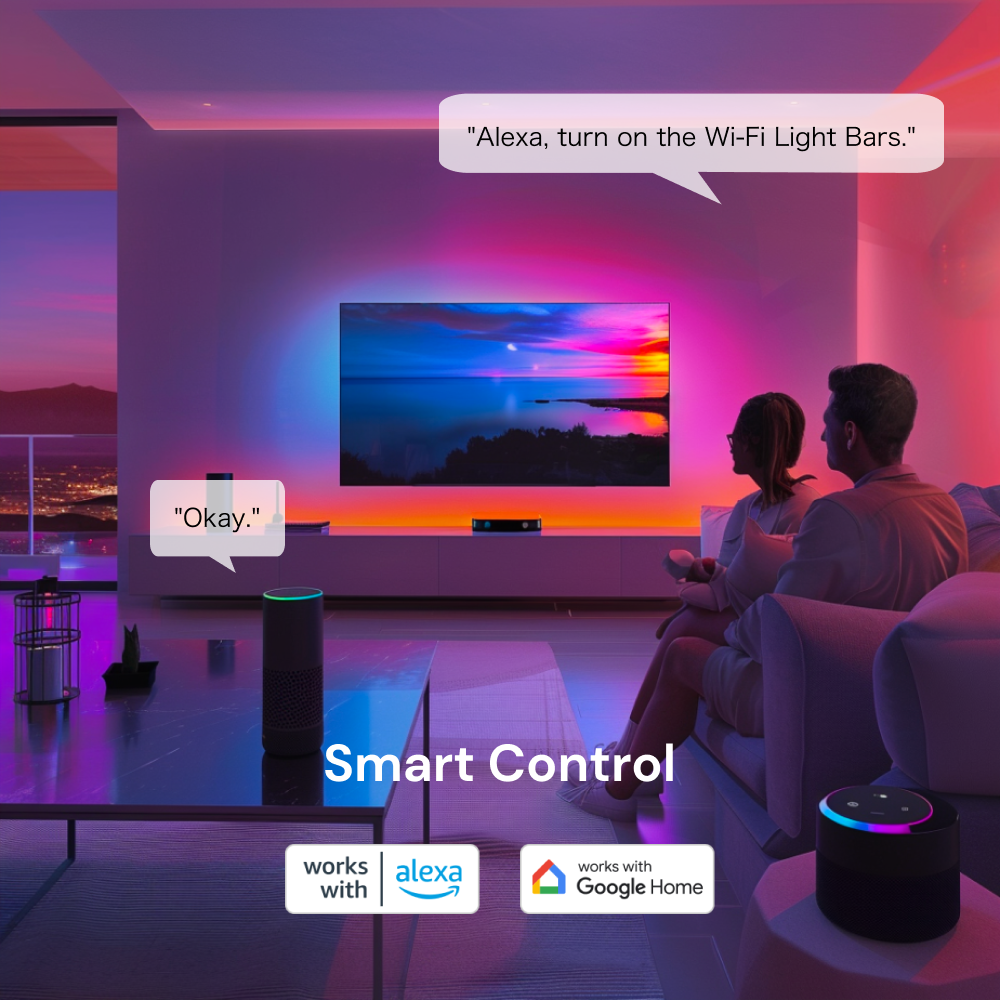 Voice Control: Take control of your Sengled Wi-Fi Light Bars using voice commands with popular voice assistants like Alexa and Google Assistant. Enjoy the convenience of hands-free control for your lighting.