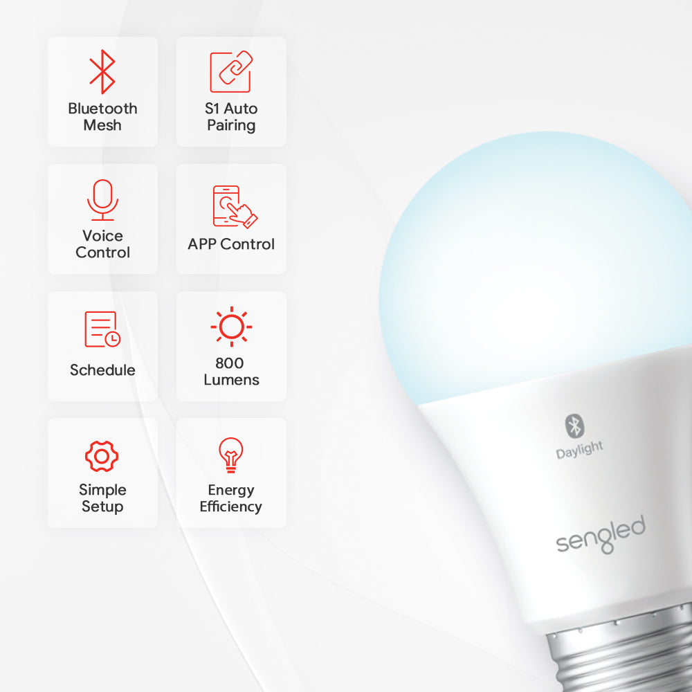 Convenient Control: Take control of your lights with ease using the Sengled Bluetooth App or voice commands with Amazon Alexa. Remotely control the lights from anywhere in your home, providing convenience and flexibility.