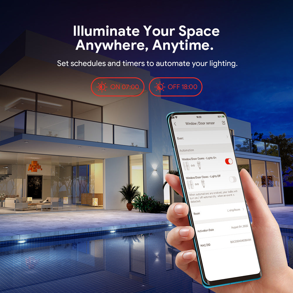 Scheduling & Automation: Create personalized schedules and automation routines for the Sengled Zigbee White 3000K PAR38/E26. Set specific times for it to turn on or off automatically, making your smart lighting even more convenient.