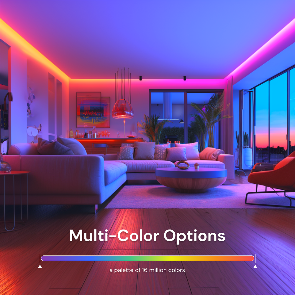 Wi-Fi RGBW Light Strip: Smart Control, Music Sync, Dynamic Colors, Scheduling & Automation
