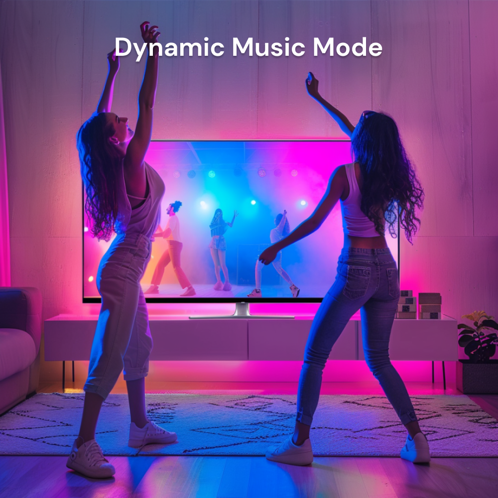 Dynamic Music Mode: Enhance your entertainment experience with the Sengled Wi-Fi Light Bars' dynamic music mode. Sync the lights with your music or sound from your TV or PC, creating a mesmerizing visual display that complements your audio.
