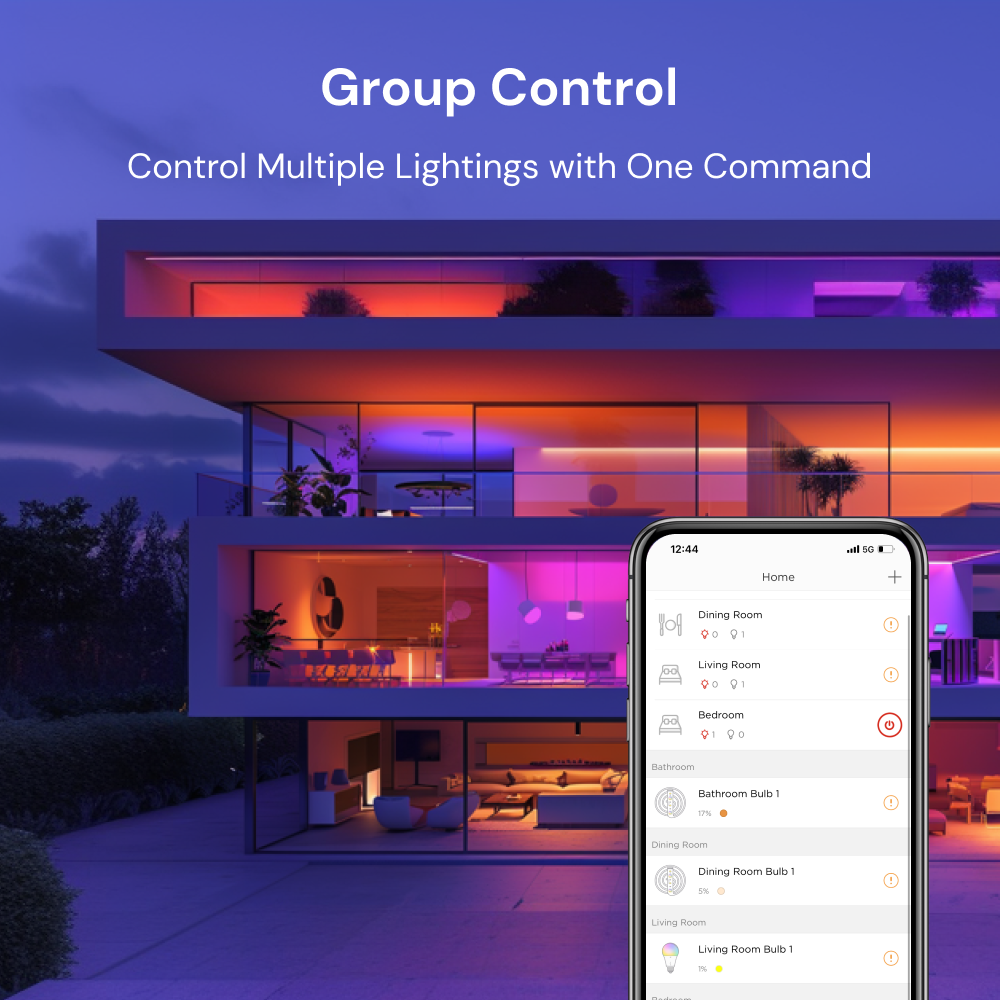 Smart App Features: Use Sengled Home app access to customize rooms, dynamic audio sync, DIY scenes, schesule. 27 existing modes and more custom modes to choose from. Use it with voice to easily control entire rooms or levels of your home with one command.