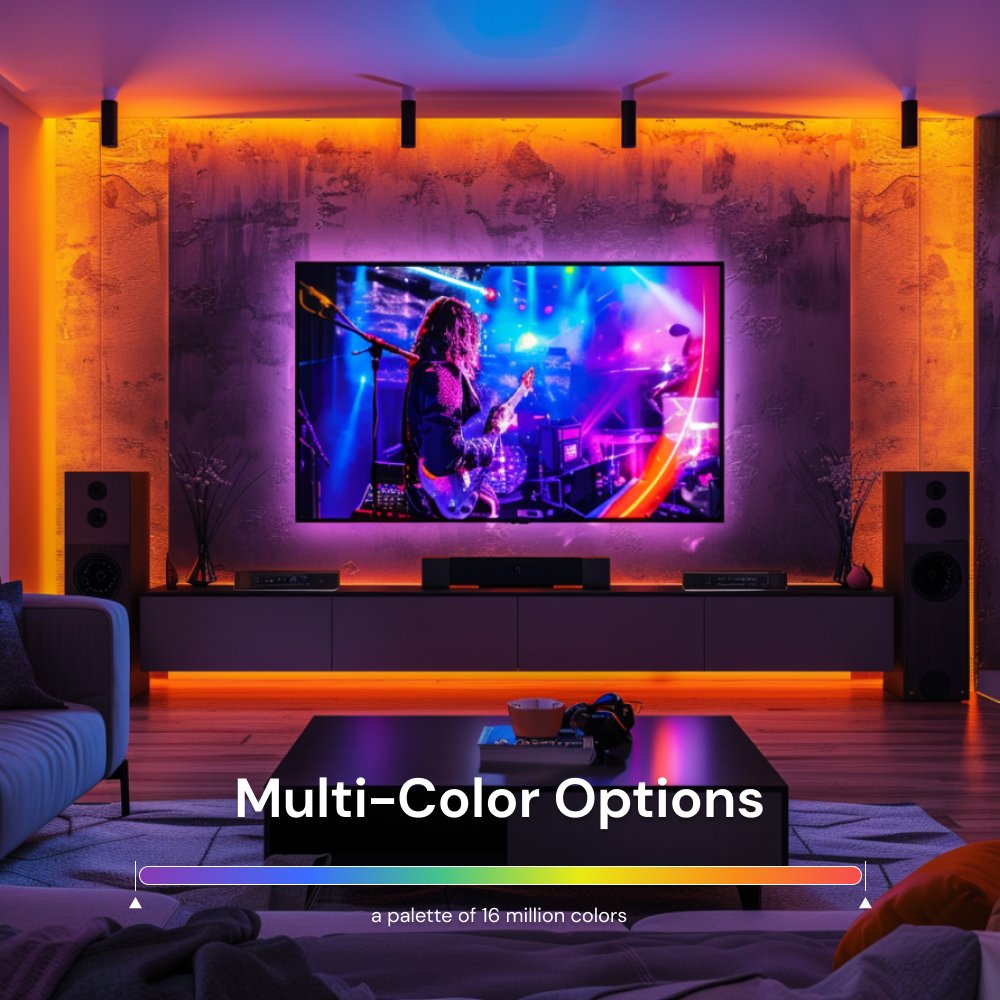 Transform your space with the Sengled Wi-Fi TV Light Strip. Enjoy RGB lights for vibrant visuals, perfect for parties and enhancing wall lighting. Achieve visual comfort and ambiance with easy control, syncing seamlessly with your entertainment setup.