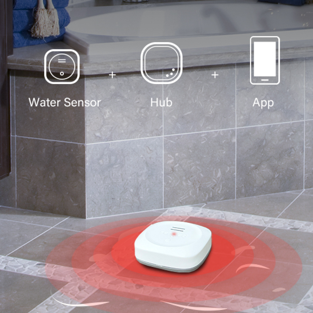 Monitor water levels and detect leaks anywhere with the Sengled Smart Water Sensor. Receive alerts via the app and control Zigbee-enabled devices. Easy installation, compatible with smart hubs, and no hub required. Stay informed and secure your home from water damage. 