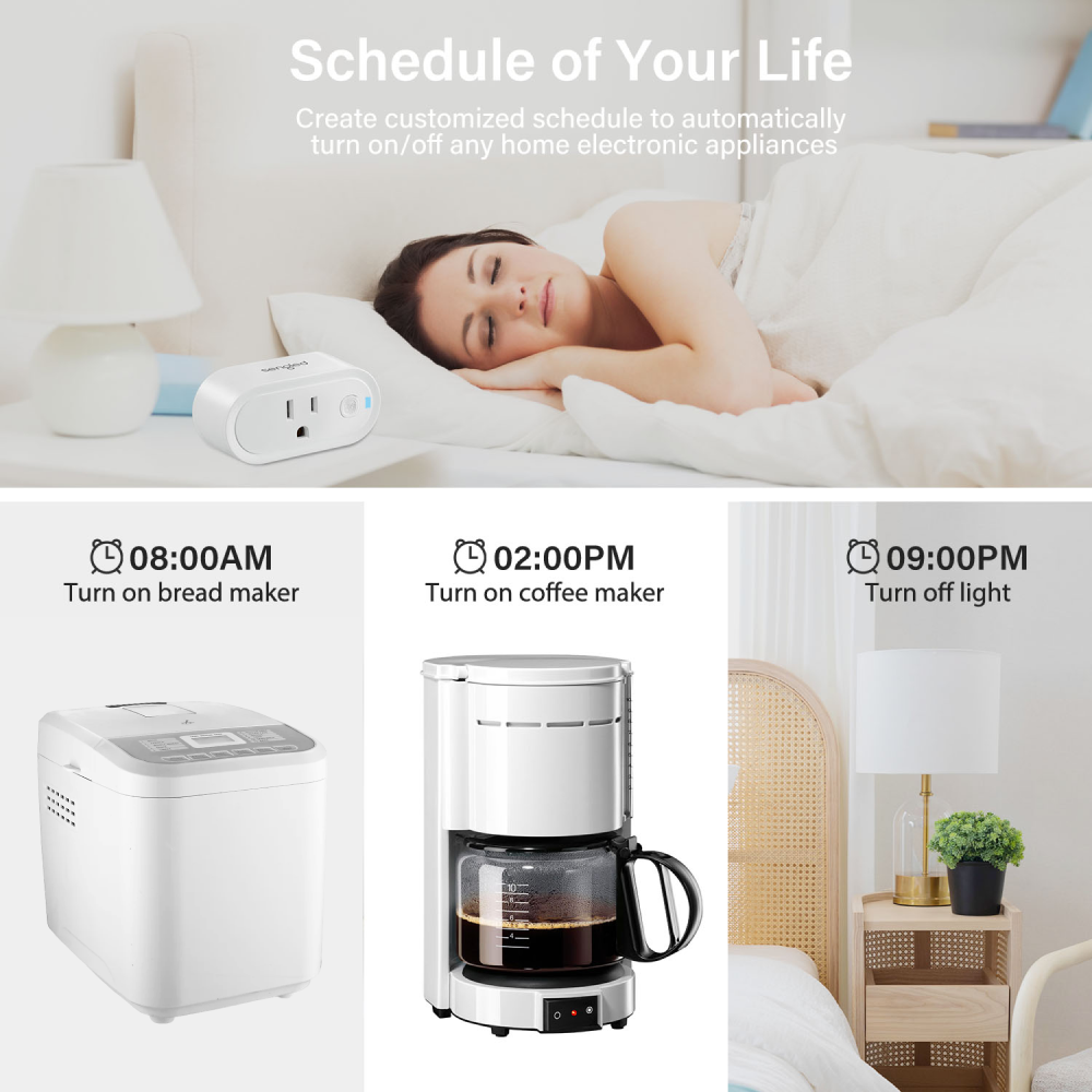 Scheduling & Automation: Create personalized schedules and automation routines for the Sengled Smart Plug. Set specific times for devices to turn on or off automatically, adding convenience to your daily routine.