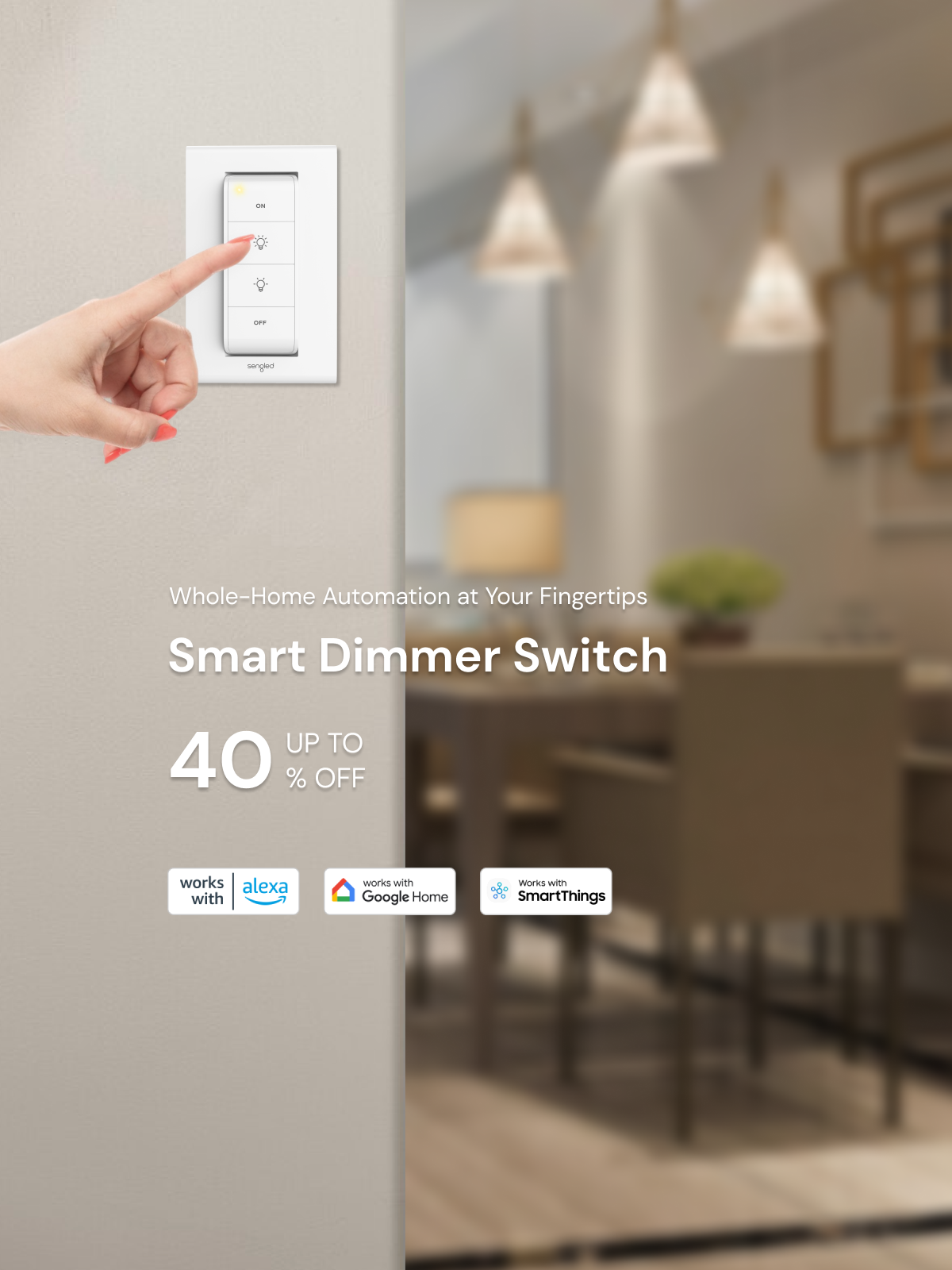 Sengled Smart Dimmer Switch: Seamless Lighting Control. Keywords: Sengled, smart bulbs, light switches, home automation, dimmer, remote control, lighting scenes, voice control, alexa light bulbs, alexa light switch.