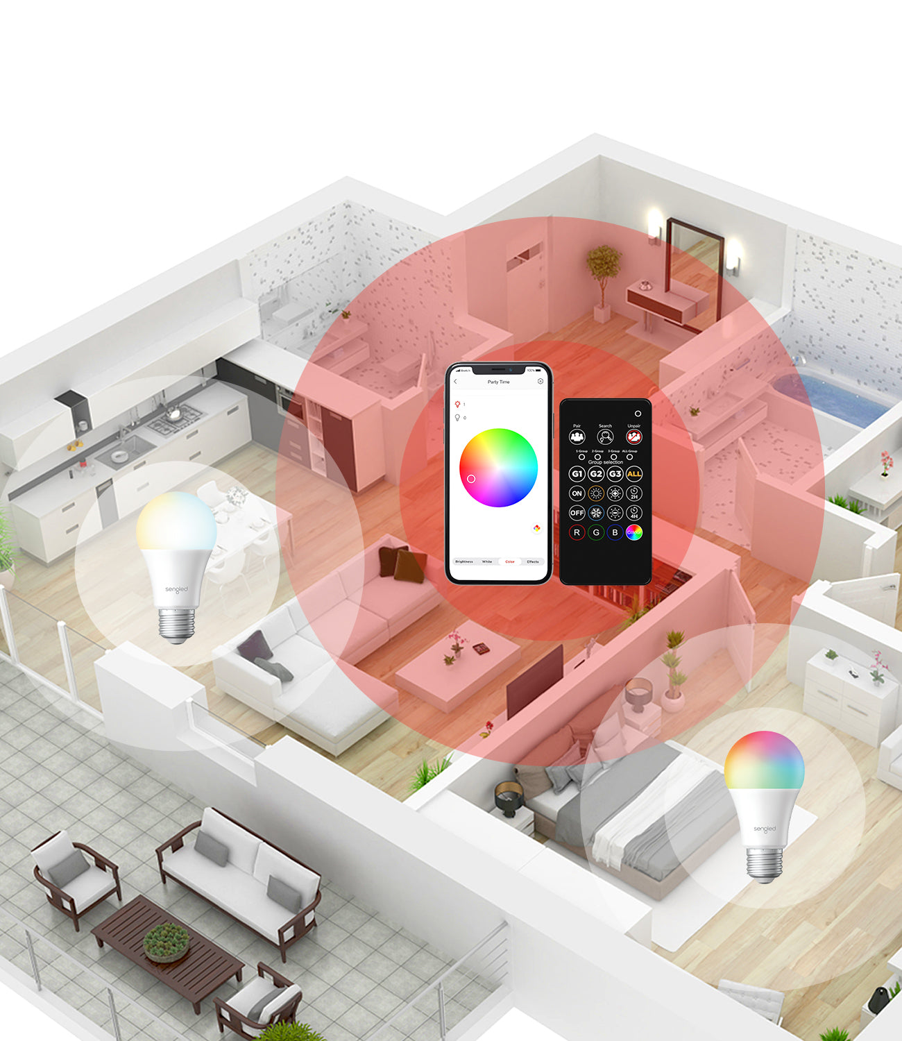 SOUNDFROG BerialS LEDカラーSakura Jem Accessories Smart Sound Reactive Multicolor Flow Effect