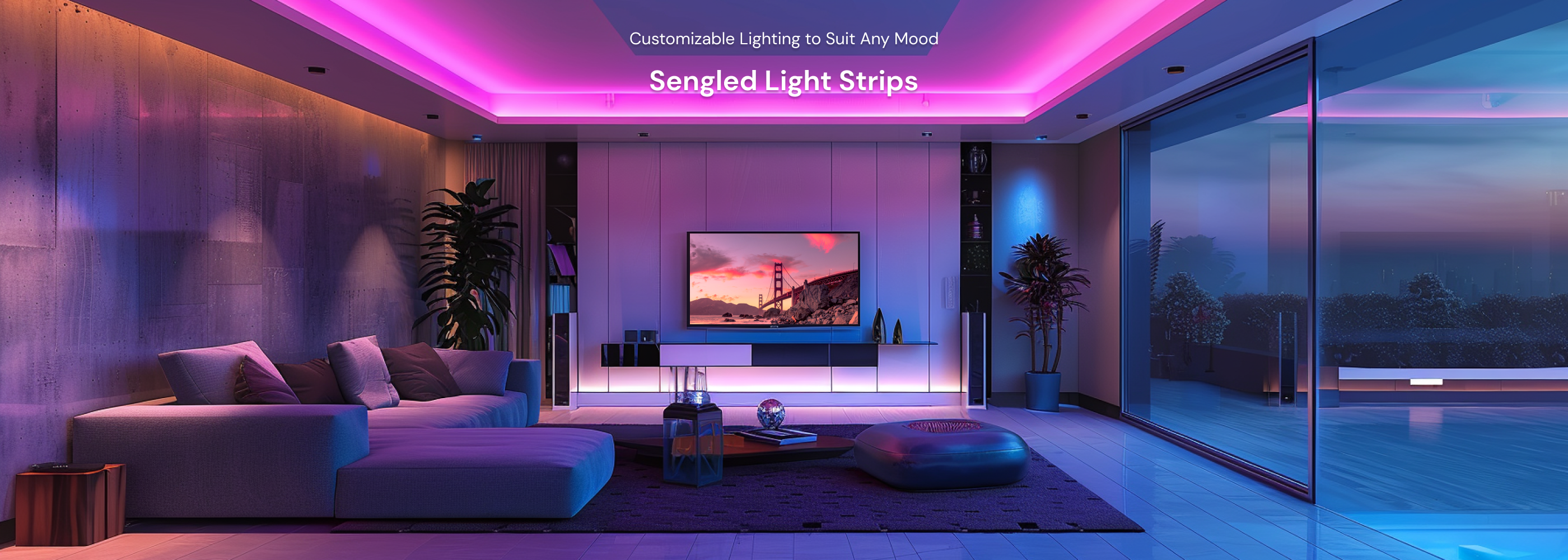 Sengled Smart LED Light Strips:  Elevate your living spaces with Sengled Smart LED Light Strips. Customize bright, vibrant lighting for TVs, bedrooms, kitchens, workshops and more. Easily integrate with Alexa, Google, and SmartThings. Sengled's high-quality LEDs provide energy-efficient, long-lasting illumination for your smart home.  Keywords: led lights for tv, sengled, bedroom wall lights, led ceiling light, kitchen ceiling lights, led shop lights