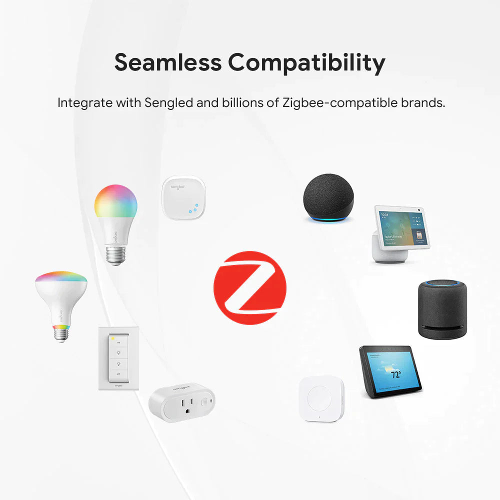 Seamless Compatibility: The Sengled Zigbee Light Strip seamlessly integrates with the Sengled smart hub and other Zigbee-compatible hubs, ensuring compatibility with a vast range of smart home devices for a cohesive and connected experience.