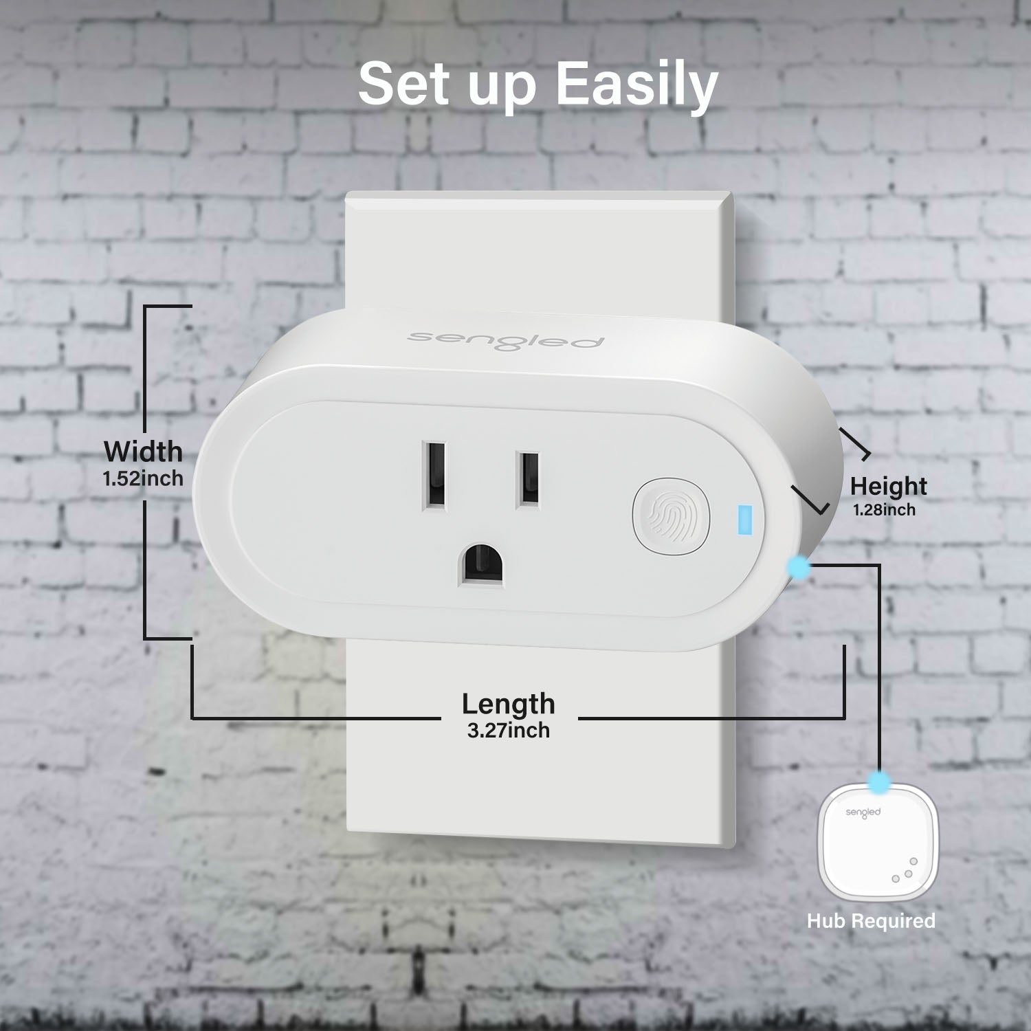 Sengled Smart Plugs, Hub Required, Works with SmartThings and  Echo  with Built-in Hub, Voice Control with Alexa and Google Home, 15Amp Smart