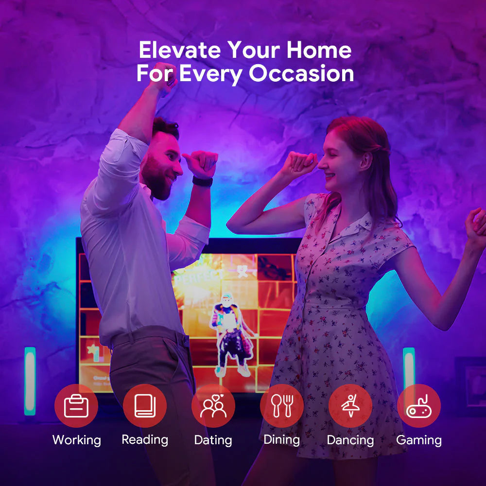 Elevate Your Home for Every Occasion: The Sengled Zigbee Light Strip offers a variety of lighting modes to elevate your home for different occasions. Whether you're working, reading, dating, dining, dancing, or gaming, the light strip can create the perfect atmosphere to suit your needs.