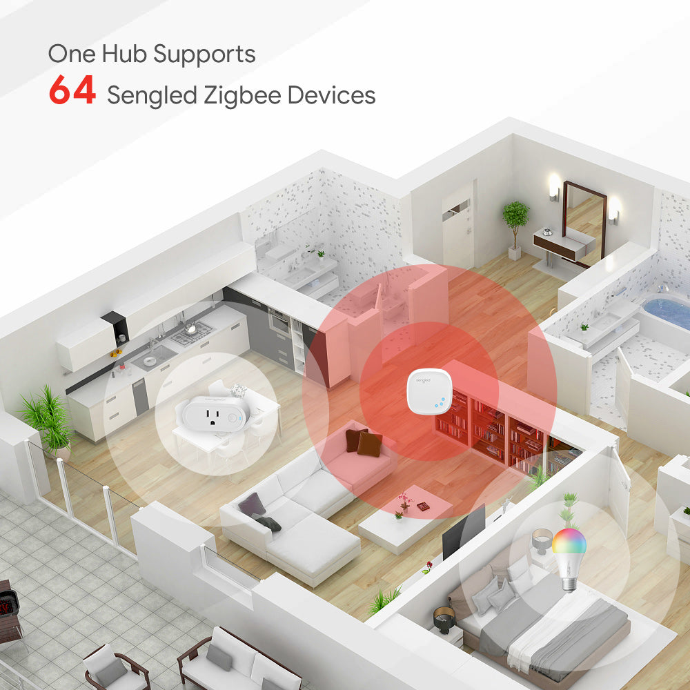 Zigbee White 5000K A19/E26 100W 2 Packs - Hub Required