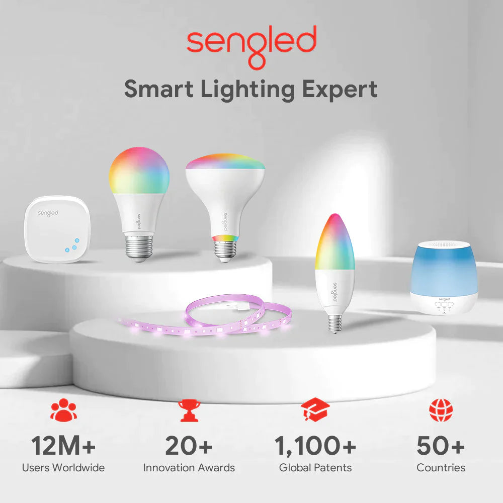 Upgrade your home with Sengled's Zigbee Color BR30/E26 bulb. Versatile for landscape, porch, kitchen, and more. Enjoy RGB color-changing capabilities and dimmable features. Elevate your space with this essential smart lighting solution.  Keywords: landscape lighting, led shop lights, porch lights, bulbs, kitchen ceiling lights, wall light, rgb lights, wall lamps, led ceiling light, reading lamp, bedroom wall lights, color changing light bulb