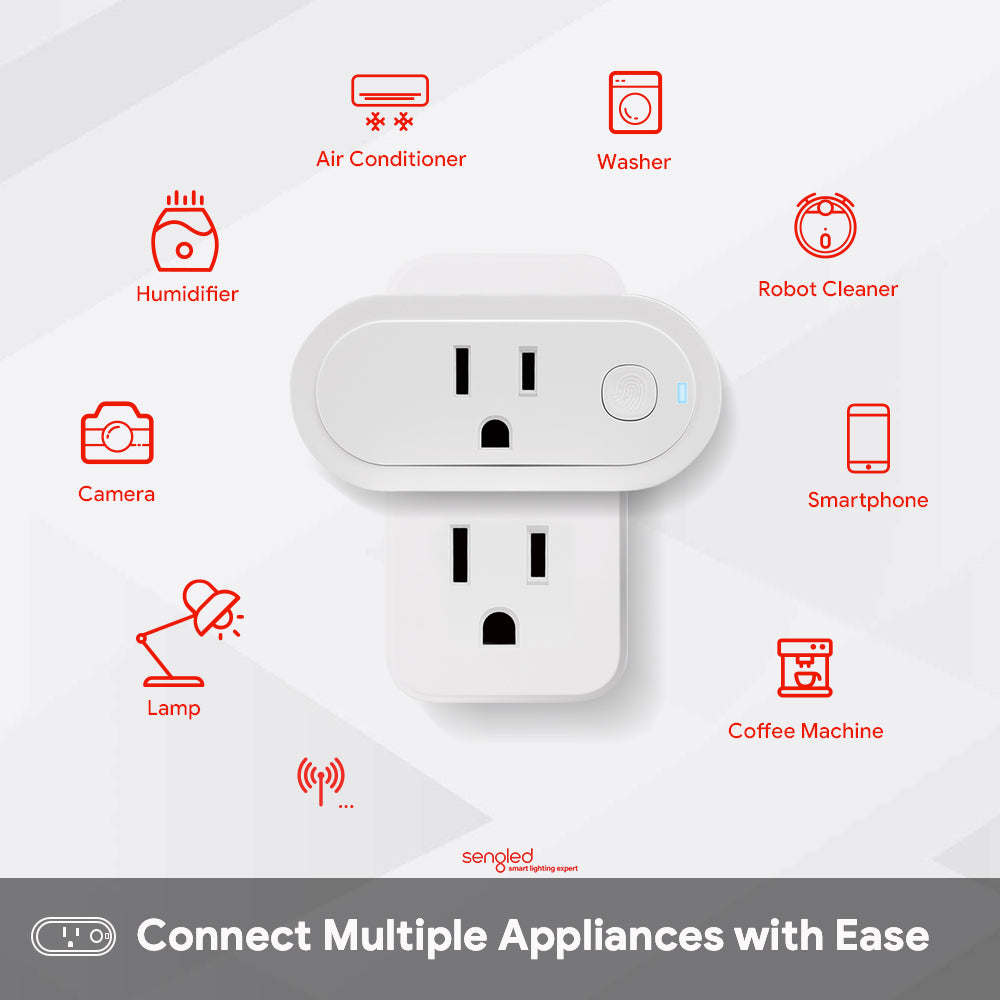 Sengled Smart Plugs, Hub Required, Works with SmartThings and  Echo  with Built-in Hub, Voice Control with Alexa and Google Home, 15Amp Smart