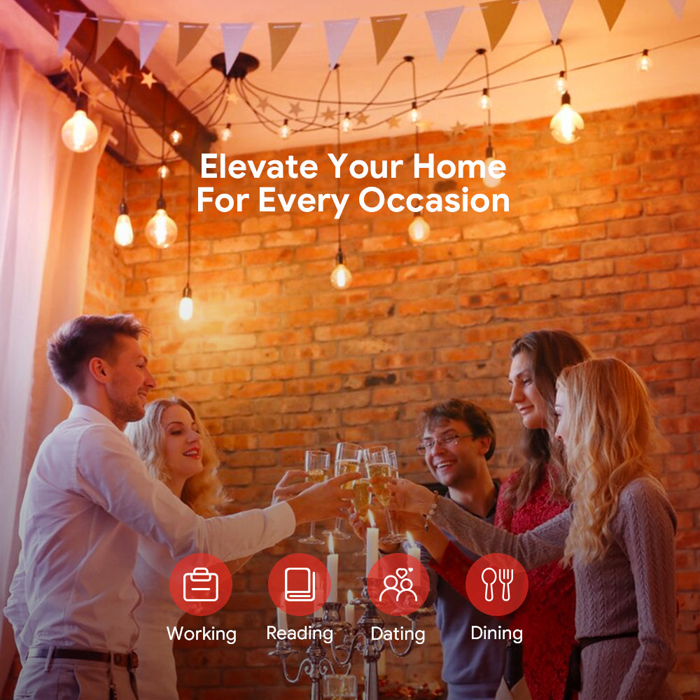 DIY Scenes: Create custom scenes with the Sengled Zigbee Edison ST19/E26 and other compatible devices. Combine multiple devices and settings to create unique lighting scenes that enhance the atmosphere of your home.